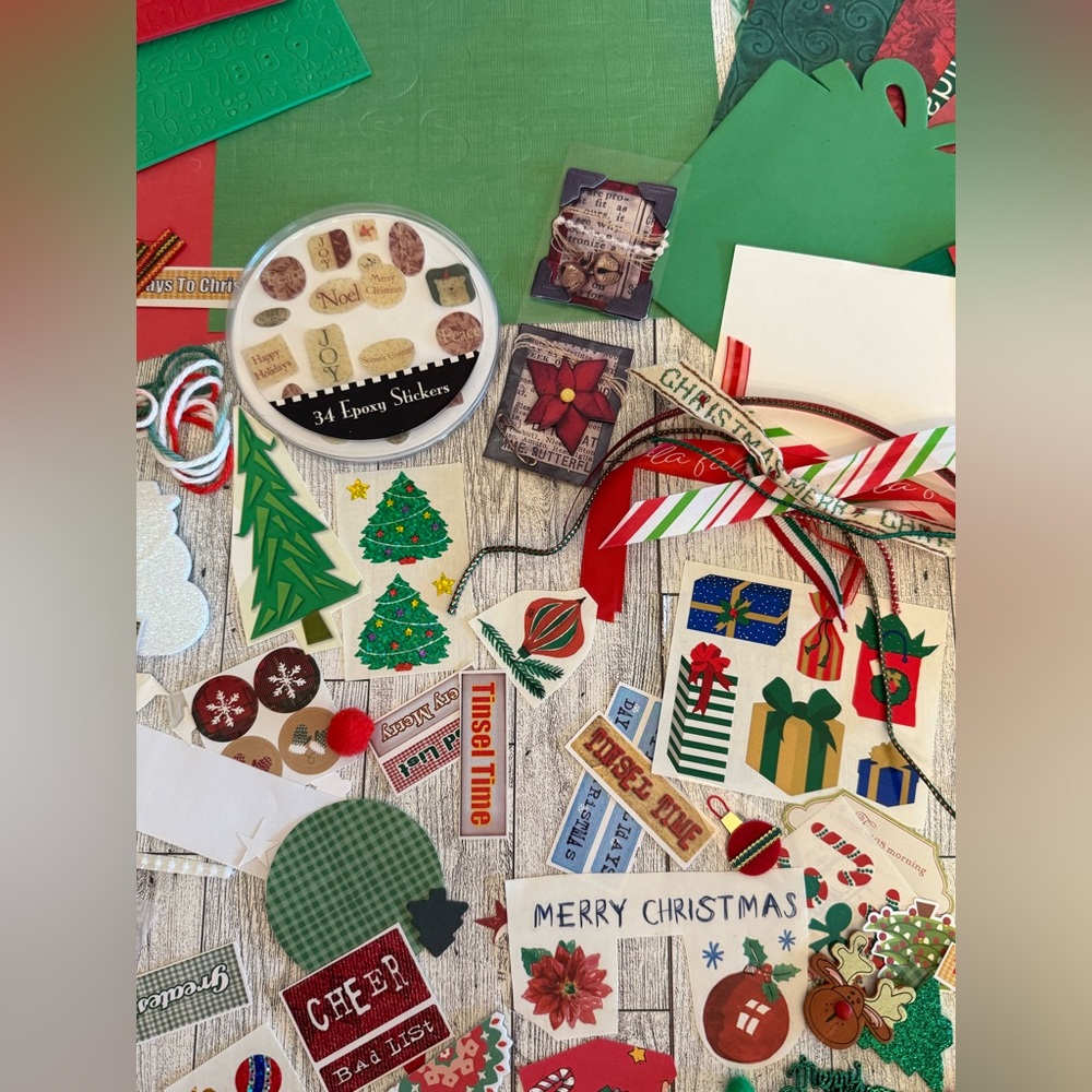 Junk Journal Ephemera Christmas Theme over 100 PIECES- includes a new blank book - Picture 8 of 15